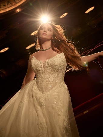 Maggie Sottero Style No. HADLEY (F6MB135A01 - Unlined bodice) #1 Ivory over Blush (gown with Ivory Illusion) thumbnail