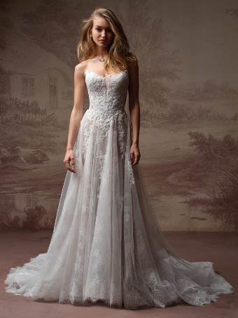 Maggie Sottero Style No. HADLEY (F6MB135B01 - Lined front bodice) #0 default All Ivory (gown with Ivory Illusion) thumbnail