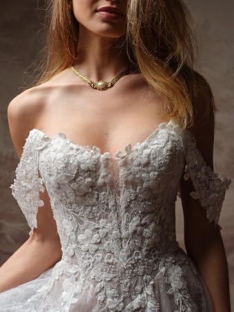Maggie Sottero Style No. HADLEY (F6MB135B01 - Lined front bodice) #1 All Ivory (gown with Ivory Illusion) thumbnail