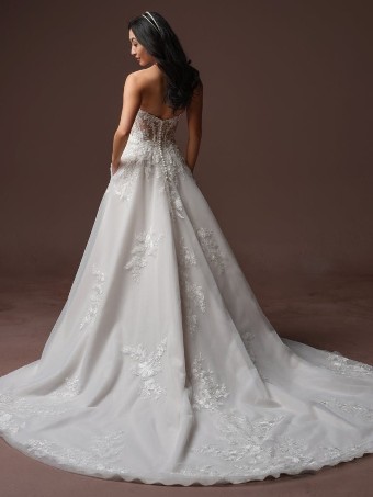 Rebecca Ingram Style No. BERNADINE (F6RK097B01 - Lined front bodice, Glitter tulle) #4 default Ivory over Soft Blush (gown with Light Nude Illusion) thumbnail