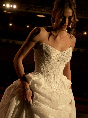 Maggie Sottero Style No. RYLAND (F6MK055A01 - Unlined bodice, Sparkle tulle) #3 Ivory over Blush (gown with Ivory Illusion) thumbnail