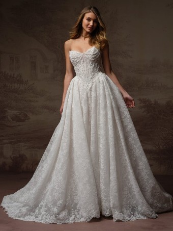 Maggie Sottero Style No. RYLAND (F6MK055A01 - Unlined bodice, Sparkle tulle) #6 Ivory over Blush (gown with Ivory Illusion) thumbnail