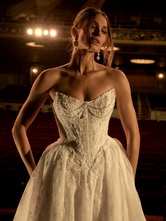 Maggie Sottero Style No. RYLAND (F6MK055A01 - Unlined bodice, Sparkle tulle) #2 Ivory over Blush (gown with Ivory Illusion) thumbnail