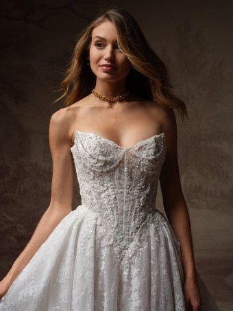 Maggie Sottero Style No. RYLAND (F6MK055A01 - Unlined bodice, Sparkle tulle) #7 Ivory over Blush (gown with Ivory Illusion) thumbnail