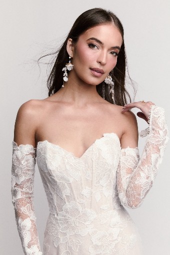 Watters - Locket Brides Style No. Tabby with Sleeves 17132 #5 Ivory-Blush thumbnail