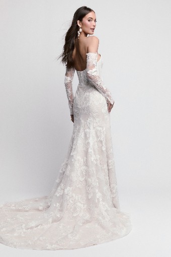 Watters - Locket Brides Style No. Tabby with Sleeves 17132 #8 Ivory-Blush thumbnail