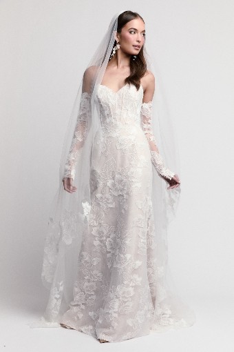 Watters - Locket Brides Style No. Tabby with Sleeves 17132 #3 Ivory-Blush thumbnail