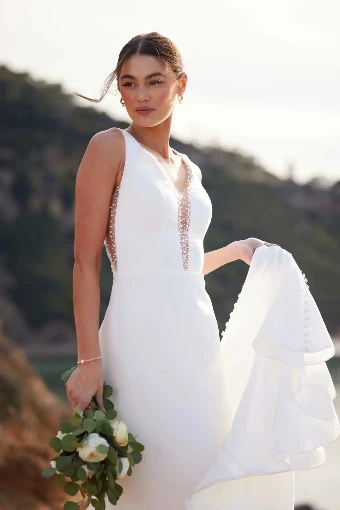 Essense of Australia Style No. D3763 #1 (IV-IV) IVORY GOWN W IVORY TULLE ILL... thumbnail