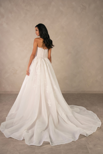 Essense of Australia Style No. D4573 #4 (IV-LN) IVORY LACE AND TULLE OVER LINEN GOWN thumbnail