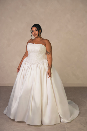 Essense of Australia Style No. D4546IV #3 (IV-IV) IVORY GOWN W IVORY ORGANZA LINED BODICE thumbnail