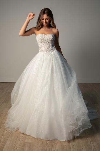 Stella York Style No. SY8301IQ #7 default (IV-IV) IVORY GOWN W IVORY ORGANZA LINED BODICE thumbnail