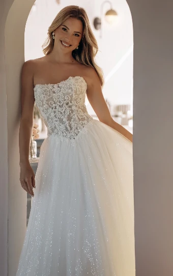 Stella York Style No. SY8301IQ #2 (IV-IV) IVORY GOWN W IVORY ORGANZA LINED BODICE thumbnail