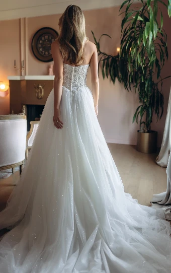 Stella York Style No. SY8301IQ #5 (IV-IV) IVORY GOWN W IVORY ORGANZA LINED BODICE thumbnail