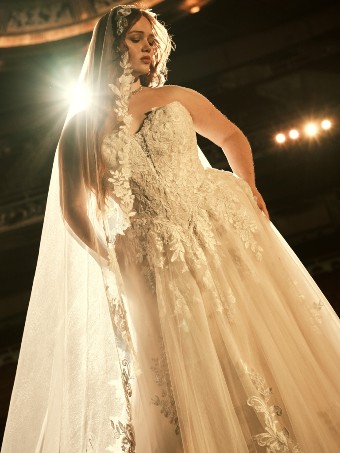 Maggie Sottero Style No. KATE (F6MK014B01 - Lined front bodice, Sparkle tulle) #1 All Ivory (gown with Ivory Illusion) thumbnail
