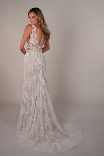 Stella York Style No. SY8305 #3 default (IVIV-PL) Ivory Lace and Tulle over Ivory Gown w Porcelain Tulle Plunge thumbnail