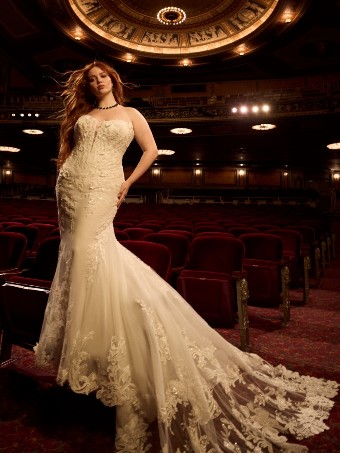 Maggie Sottero Style No. ESTELLE (F6MK141B01 - Lined front bodice, Chantilly lace) #0 default All Ivory (gown with Ivory Illusion) thumbnail