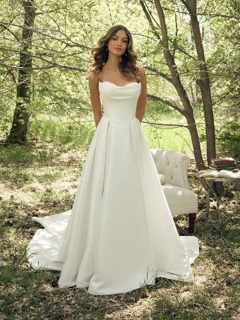 Rebecca Ingram Style No. JOANIE (F6RK126A01) #0 default All Ivory (gown with Ivory Illusion) thumbnail