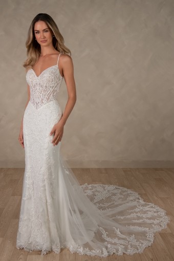 Essense of Australia Style No. D4682 #0 default (IV-IV) Ivory Lace and Tulle over Ivory Gown thumbnail