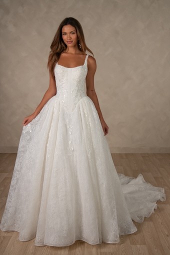 Essense of Australia Style No. D4634 #0 default (IV-IV) Ivory Lace and Tulle over Ivory Gown thumbnail
