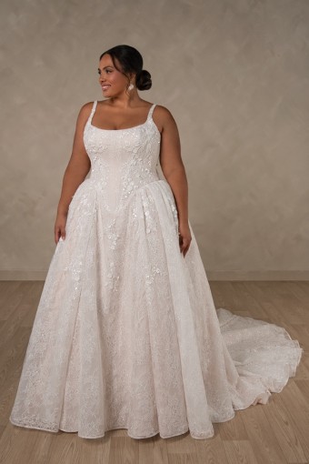Essense of Australia Style No. D4634 #2 (IV-IV) Ivory Lace and Tulle over Ivory Gown thumbnail