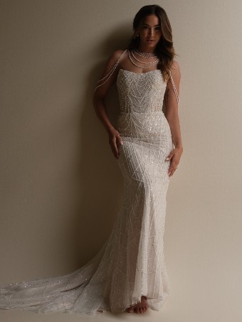 Sottero and Midgley Style No. CONSTANCE (25SS348A01) #8 Ivory/Silver Accent over Soft Nude (gown with Natural Illusion) thumbnail