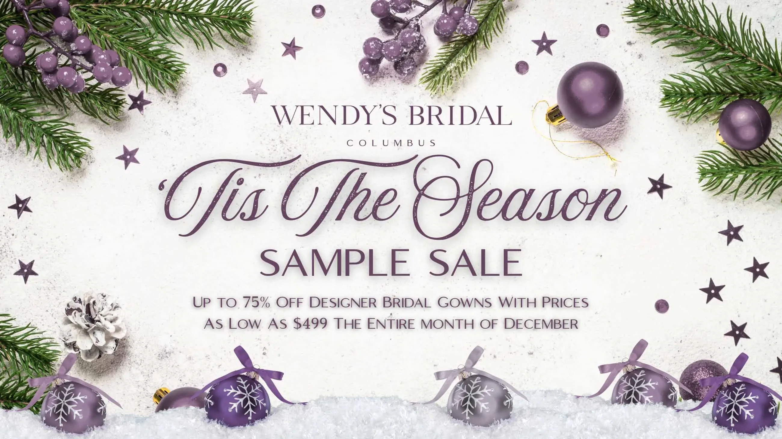Tis the Season Sample Sale at Wendy's Bridal in OH