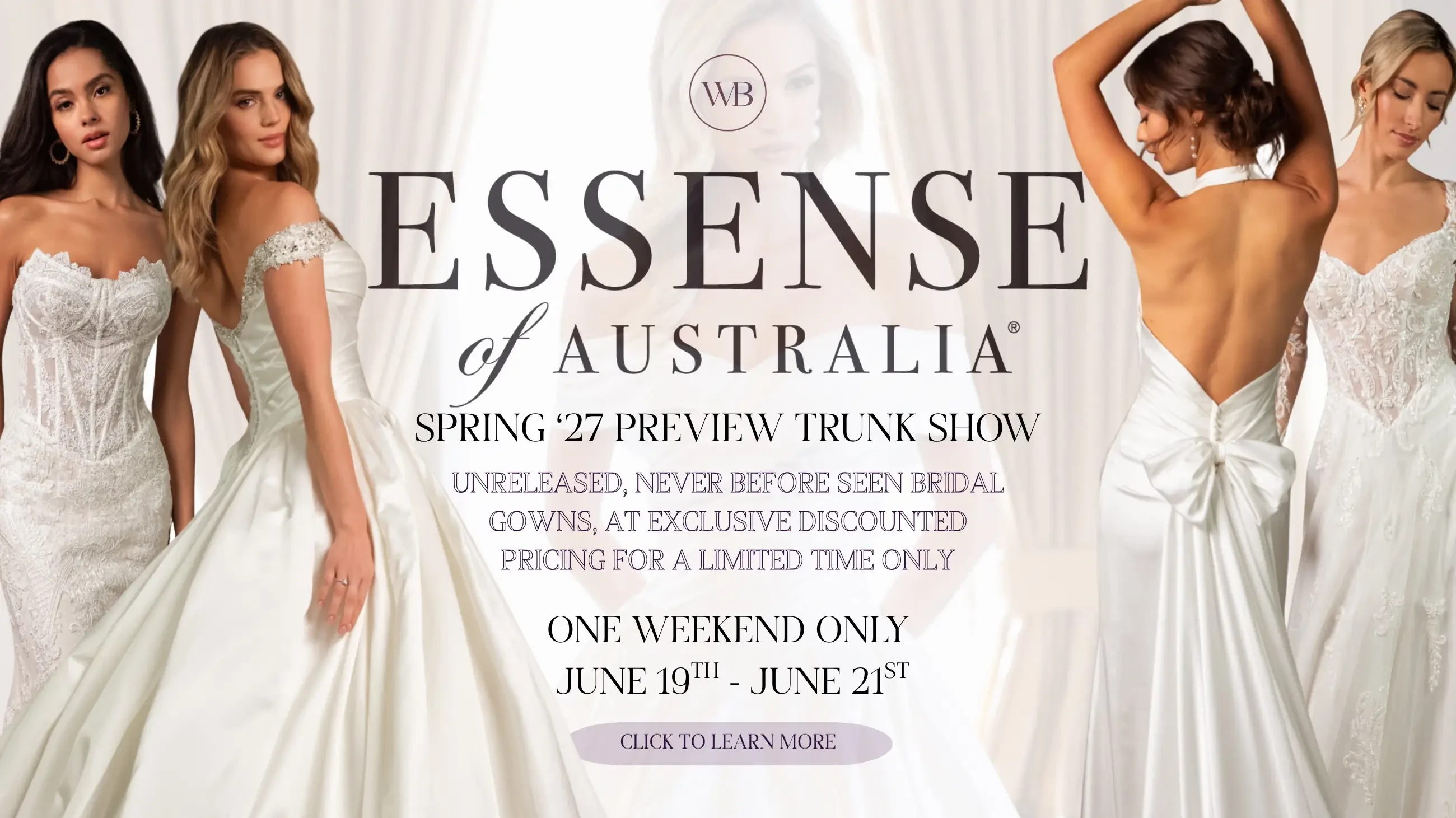 Essense of Australia Preview Trunk Show at Wendy's Bridal