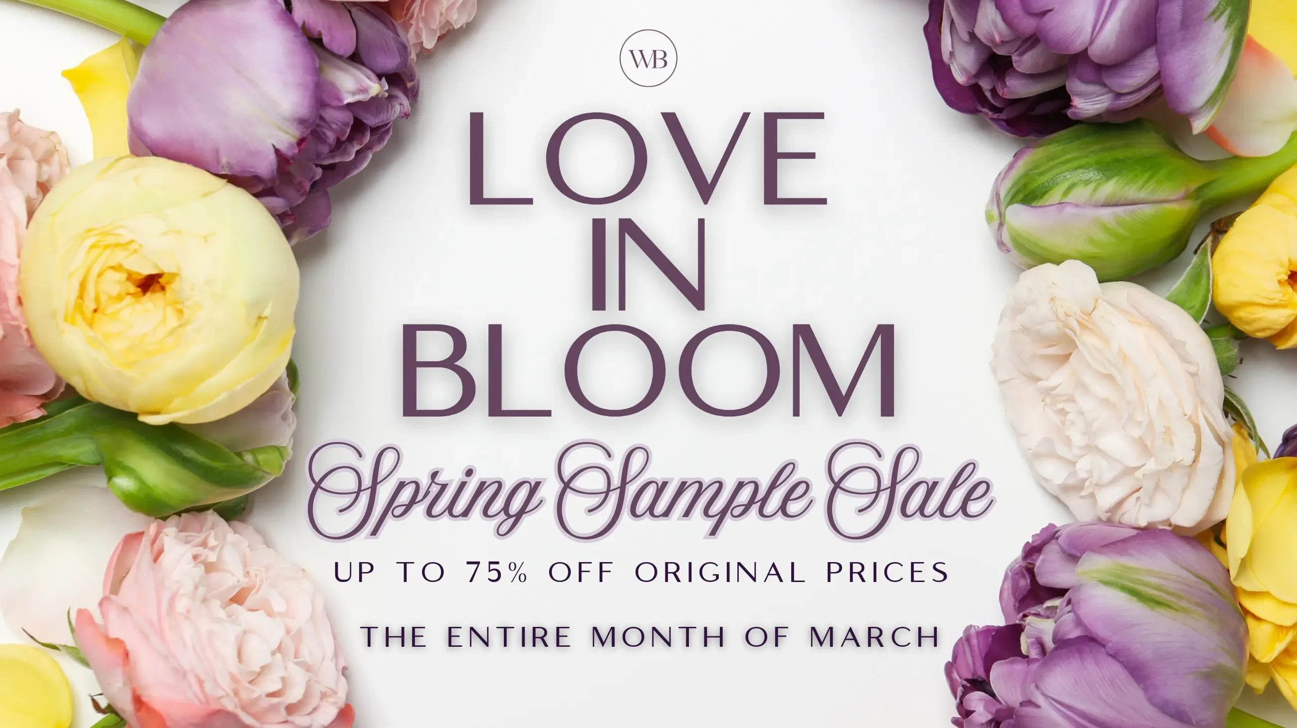 Love in Bloom Spring Sample Sale at Wendy's Bridal