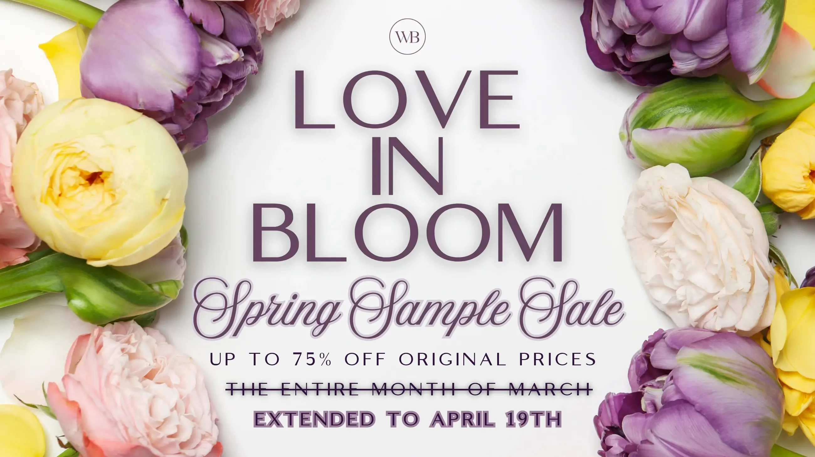 Spring Sample Sale extended dates at Wendy's Bridal